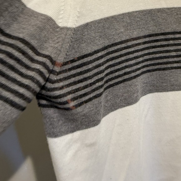 Gant Breton Stripe Crew Neck Pullover Sweater Crème Size XL - Picture 8 of 8